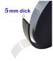 Preview: EPDM Premium Dichtband 5mm dick Zellkautschuk mit Acrylatkleber, einseitig klebend, mit Gittergelege verstärkt, Moosgummi 10m