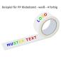 Preview: Custom printed PVC packing tape in 50mµ thick, white, brown or transparent 50mm x 66m