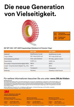 3M™ GPT 020F doppelseitiges Klebeband 50m/Rolle Universal extra stark transparent