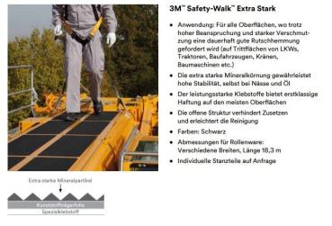 3M™ Safety-Walk™ 51mm x 1m für Nasszone Medium, Typ 3, 300 Serie, Schwarz Antirutschband