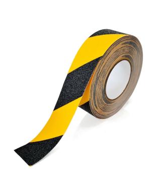 Antirutsch Klebeband schwarz-gelb 50mm breit selbstklebend grobkörnig Antislip Tape