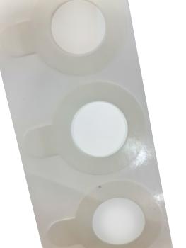 EKG Kleberinge Ø20mm x 8mm für EKG Elektroden aus 3M 1522 Medical Tape mit Anfasslasche, 500 Stück