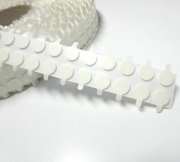 PE foam adhesive dots, white, double-sided Ø25mm, strong/strong adhesive