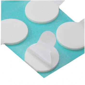 PE foam adhesive dots, white, double-sided Ø25mm, strong/strong adhesive