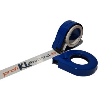 Handabroller blau - auch für Filament Klebeband Ring - Abroller Birne 3" Innen Kern bis 50mm Breite