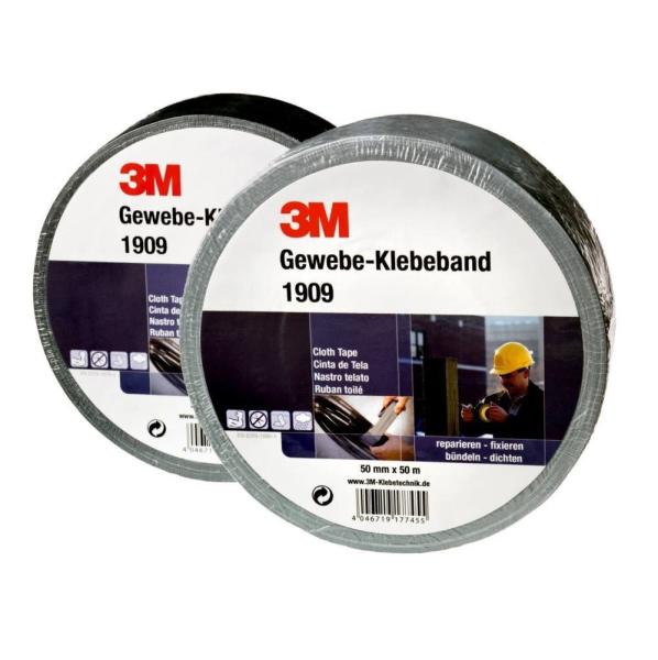 3M™ 1909 Gewebeband 50mm x 50m silber