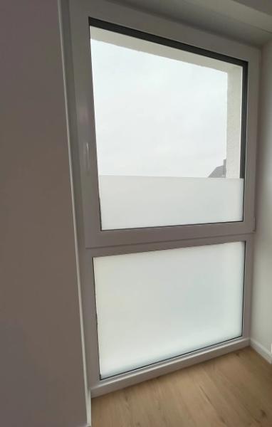 Milchglasfolie Fensterschutzfolie Sichtschutzfolie Dekorfolie weiß matt 90cm