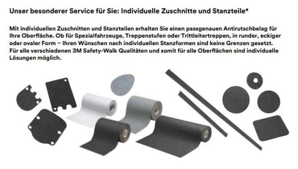 3M™ Safety-Walk™ 51mm x 1m für Nasszone Medium, Typ 3, 300 Serie, Schwarz Antirutschband