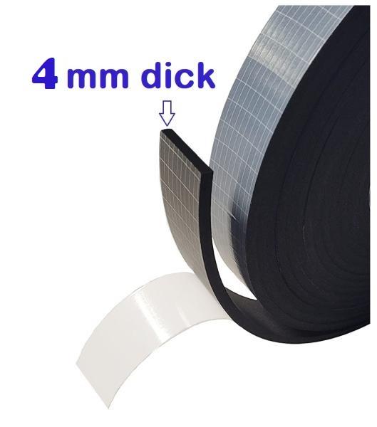 EPDM sealing tape 4mm thick foam adhesive tape acrylate one-sided adhesive reinforced with scrim, sponge rubber 10m